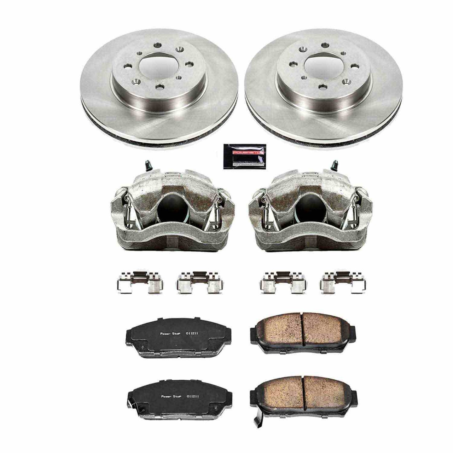 PowerStop Power Stop 94-01 Acura Integra Front Autospecialty Brake Kit w/Calipers KCOE692