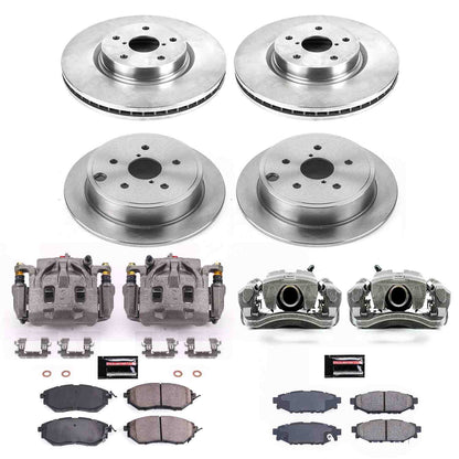 PowerStop Power Stop 15-19 Subaru WRX Autospecialty Kit w/ Calipers - Front and Rear KCOE6932