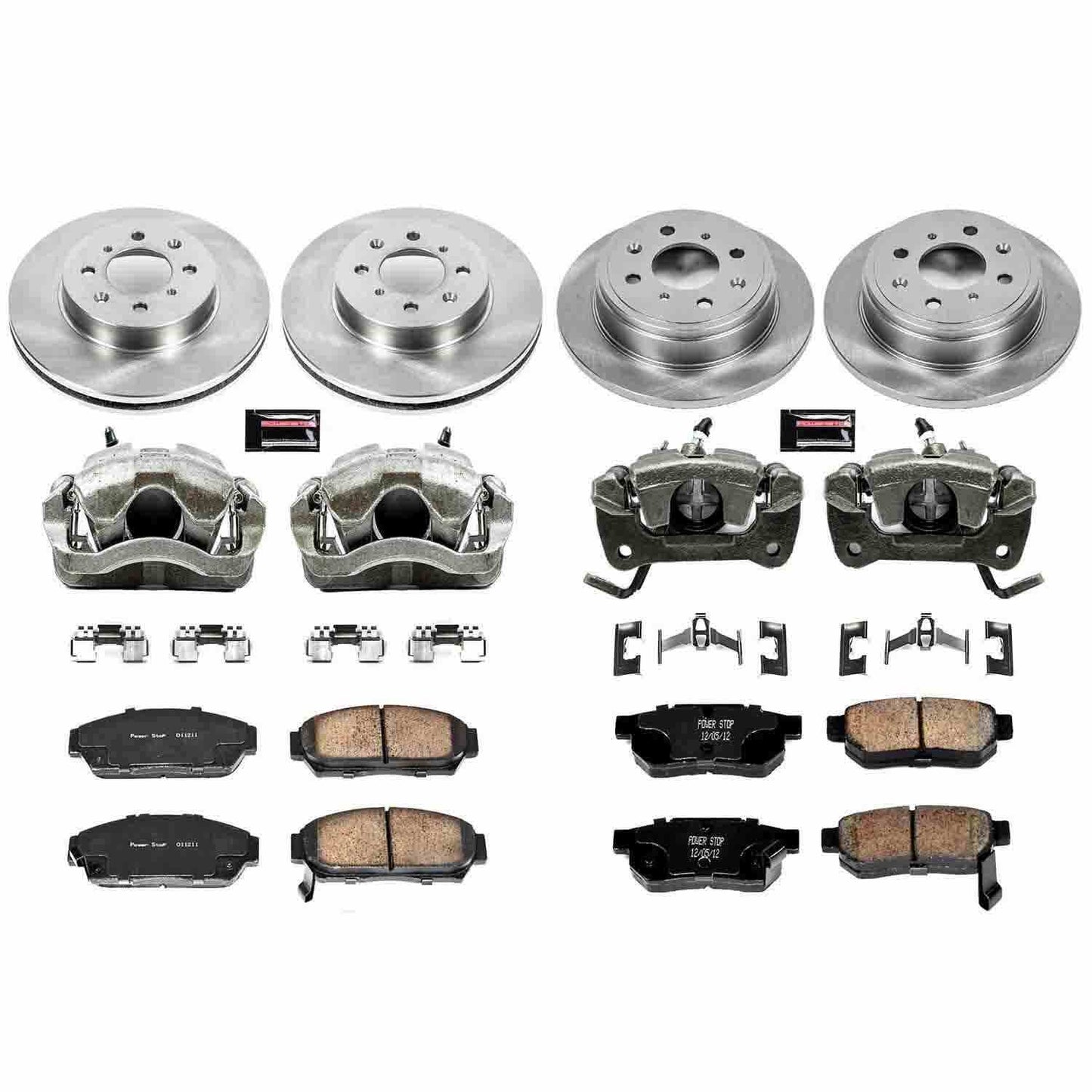 PowerStop Power Stop 94-01 Acura Integra Autospecialty Kit w/ Calipers - Front and Rear KCOE693