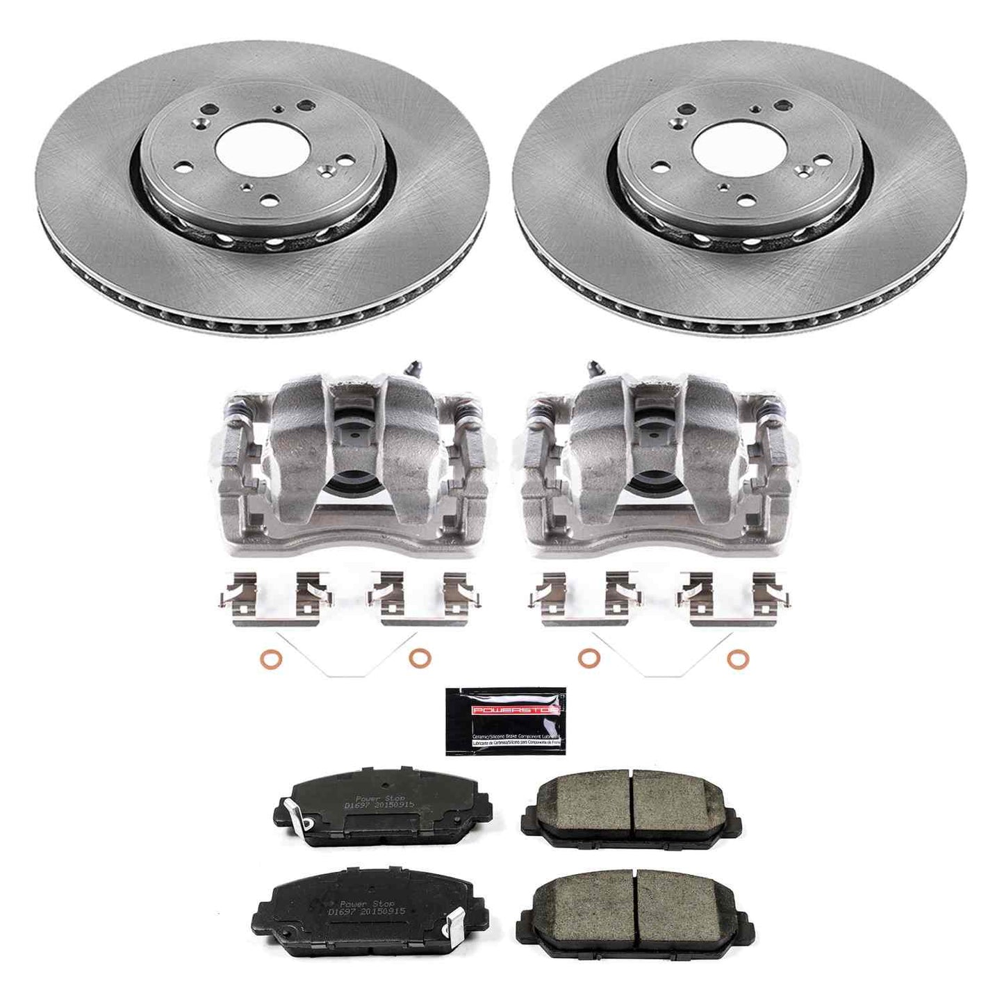 PowerStop Power Stop 2016 Acura ILX Front Autospecialty Brake Kit w/Calipers KCOE6940
