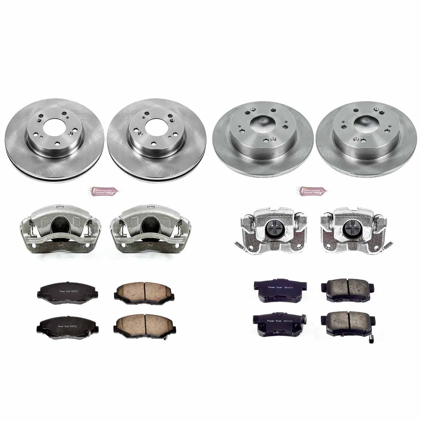 PowerStop Power Stop 2013 Acura ILX Autospecialty Kit w/ Calipers - Front and Rear KCOE6942
