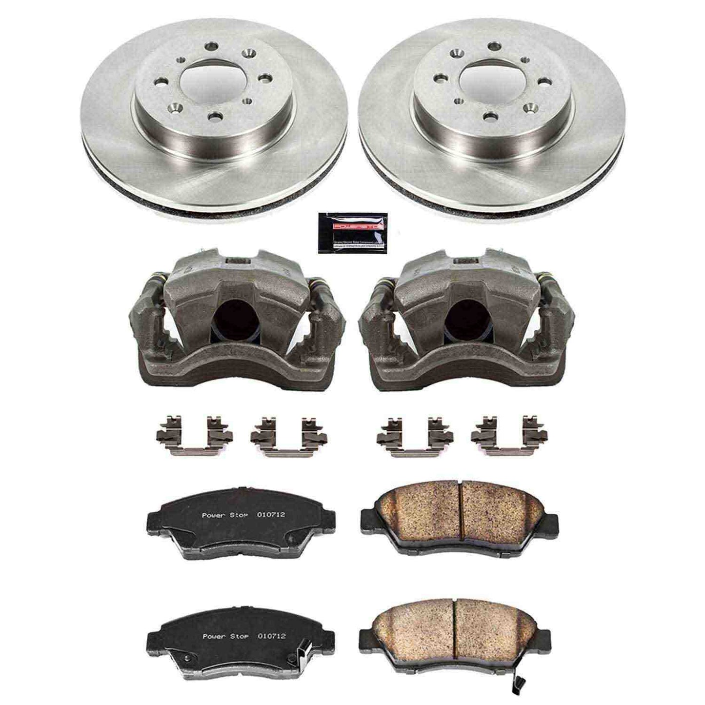 PowerStop Power Stop 93-95 Honda Civic Front Autospecialty Brake Kit w/Calipers KCOE694A