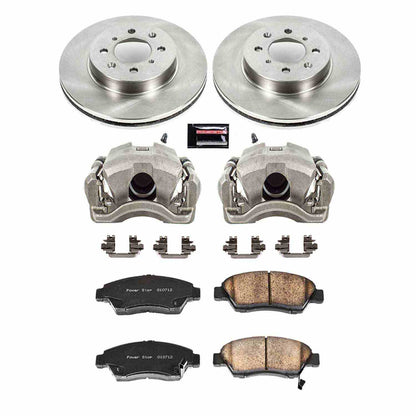 PowerStop Power Stop 93-95 Honda Civic Front Autospecialty Brake Kit w/Calipers KCOE694