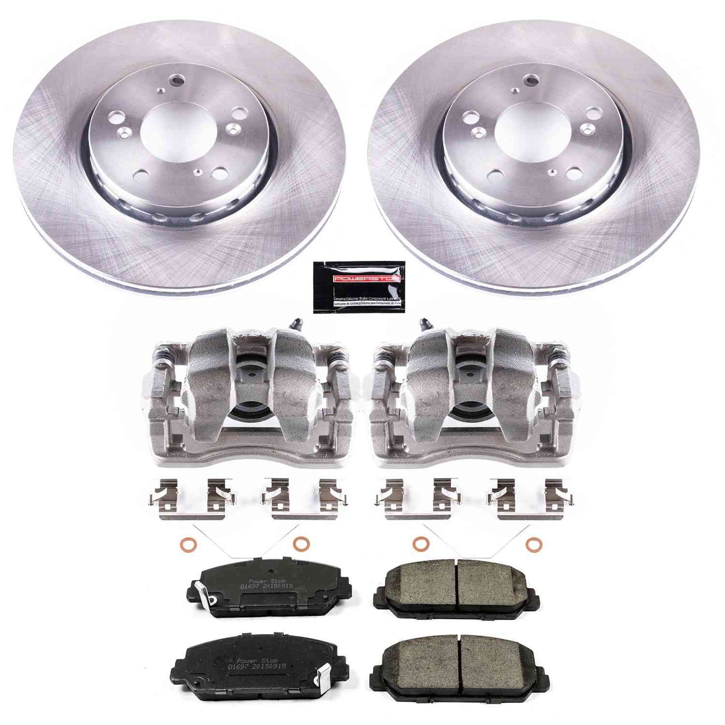 PowerStop Power Stop 14-19 Acura RLX Front Autospecialty Brake Kit w/Calipers KCOE6955