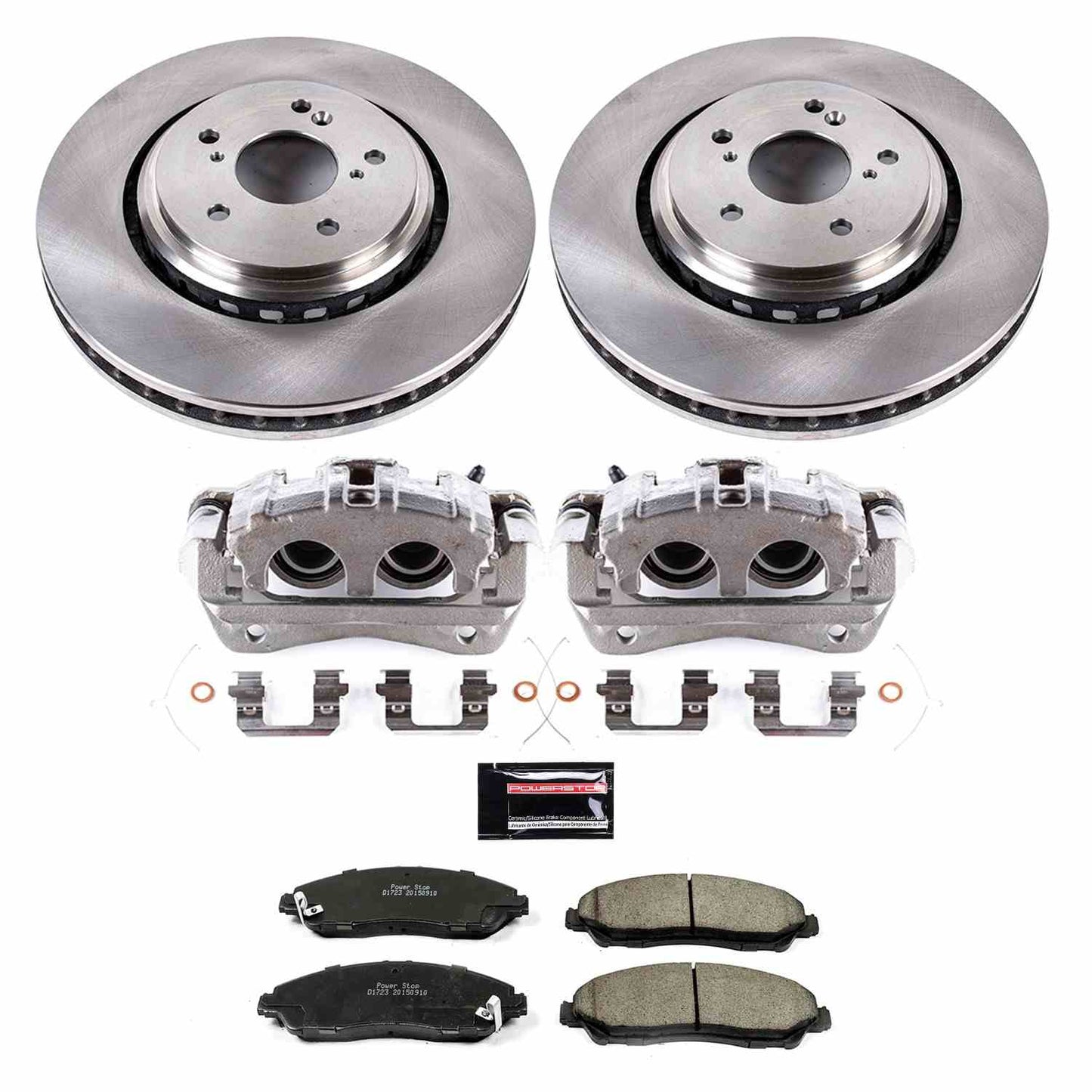PowerStop Power Stop 14-16 Acura MDX Front Autospecialty Brake Kit w/Calipers KCOE6957