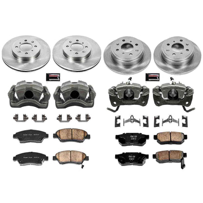 PowerStop Power Stop 94-97 Honda Civic del Sol Autospecialty Kit w/ Calipers - Front and Rear KCOE695
