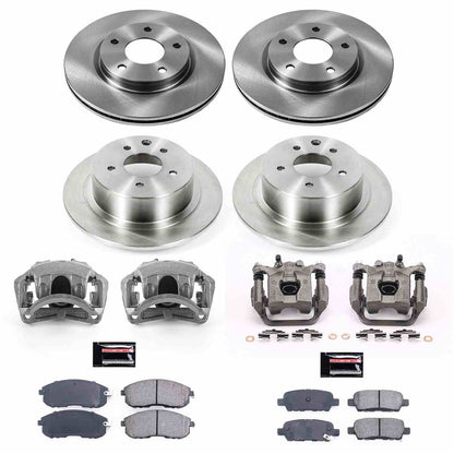 PowerStop Power Stop 17-18 Nissan Sentra Autospecialty Kit w/ Calipers - Front and Rear KCOE6960A
