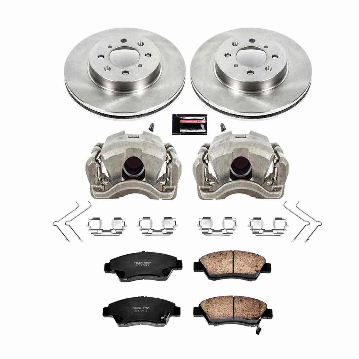 PowerStop Power Stop 03-05 Honda Civic Front Autospecialty Brake Kit w/Calipers KCOE696