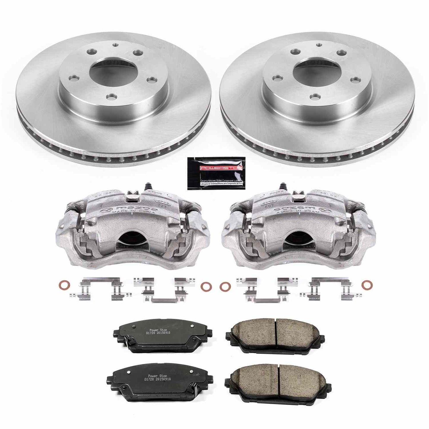 PowerStop Power Stop 14-16 Mazda 3 Front Autospecialty Brake Kit w/Calipers KCOE6974