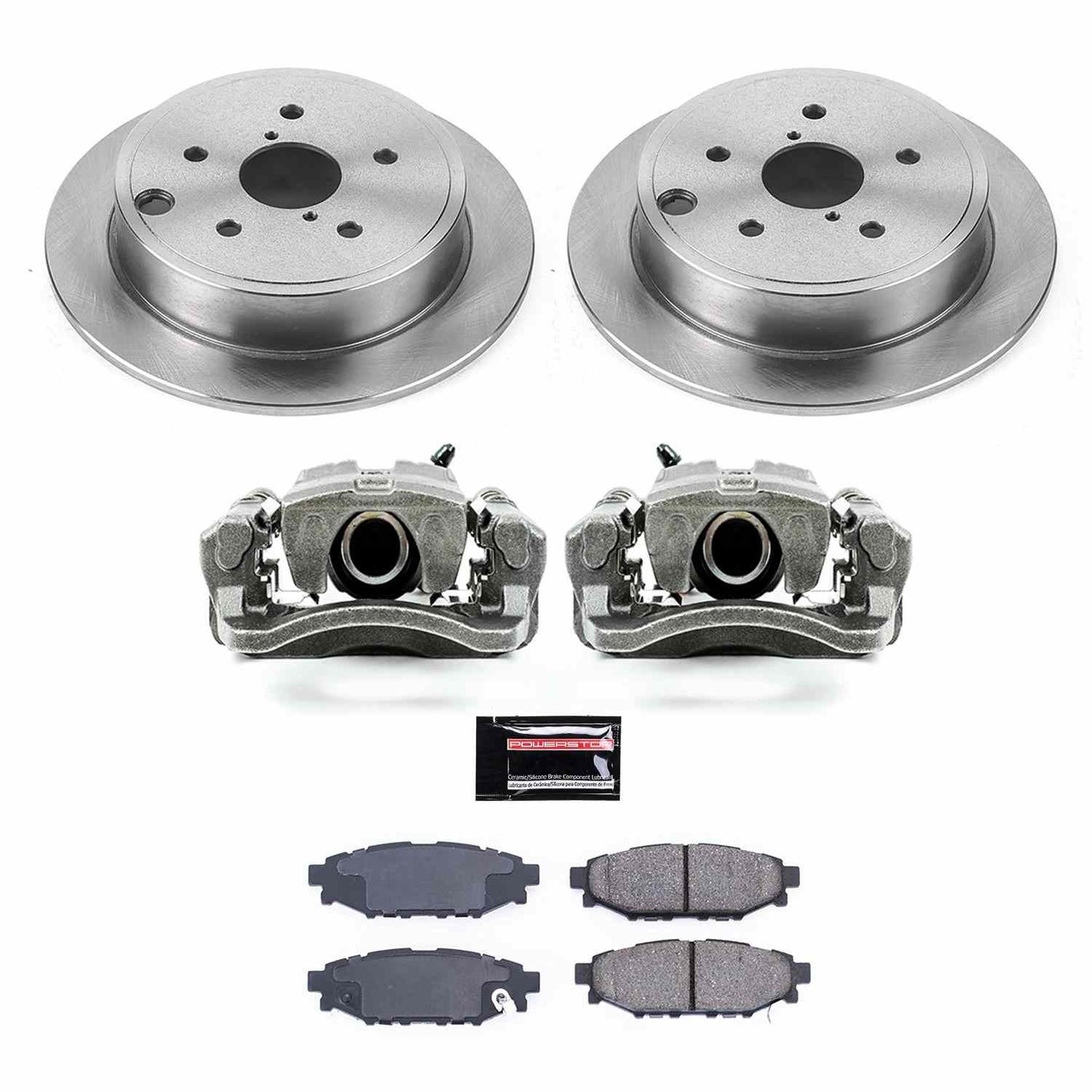 PowerStop Power Stop 15-19 Subaru WRX Rear Autospecialty Brake Kit w/Calipers KCOE6977