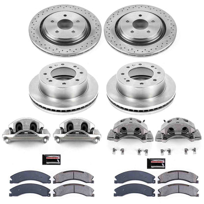 PowerStop Power Stop 15-19 Chevrolet Silverado 2500 HD Autospecialty Kit w/ Calipers - Front and Rear KCOE6992
