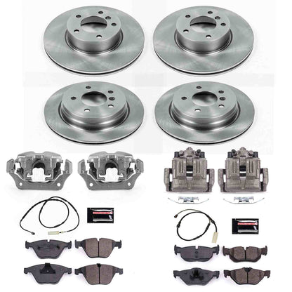 PowerStop Power Stop 13-15 BMW X1 Autospecialty Kit w/ Calipers - Front and Rear KCOE7024