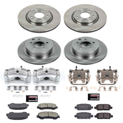 PowerStop Power Stop 14-19 Nissan Rogue Autospecialty Kit w/ Calipers - Front and Rear KCOE7035A