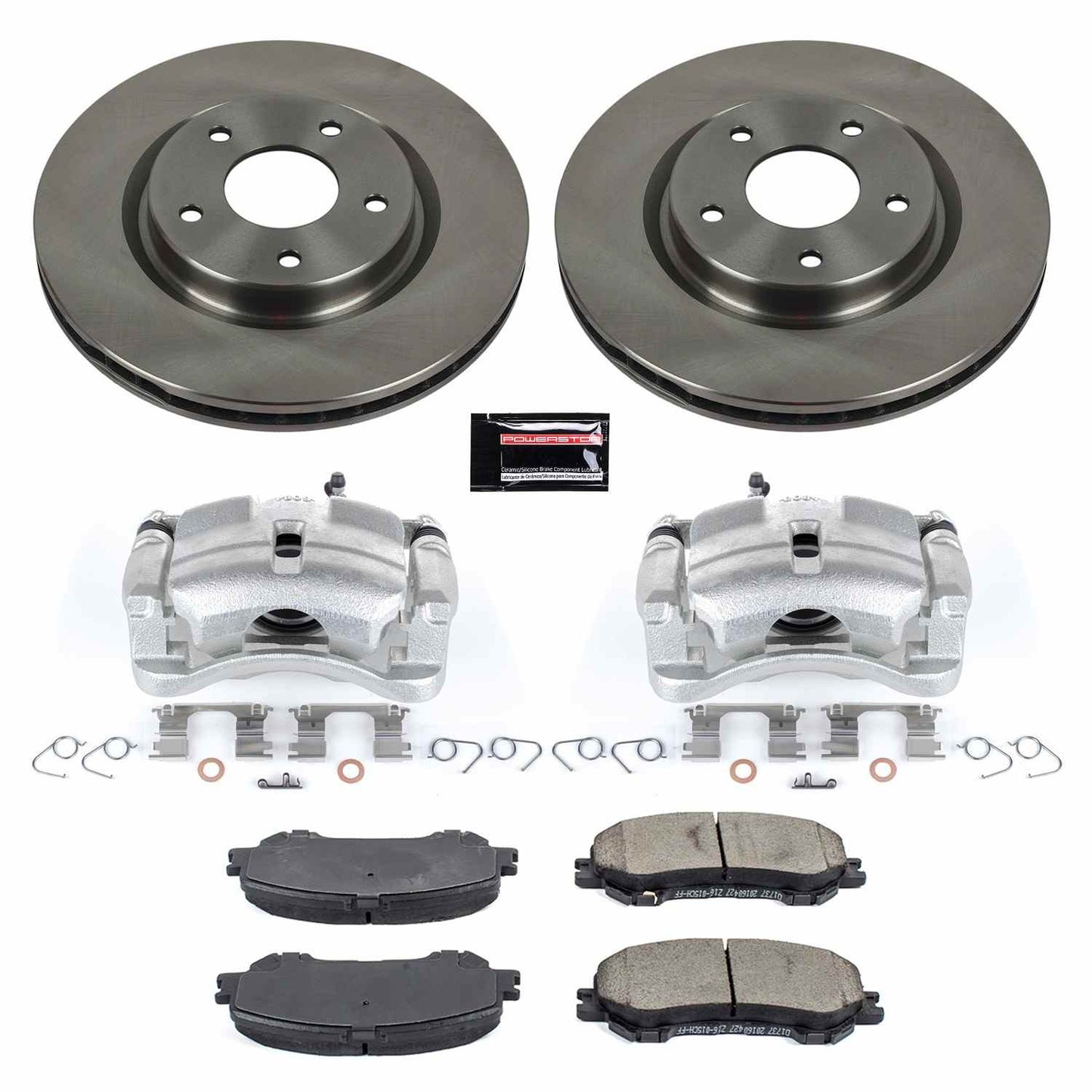 PowerStop Power Stop 14-19 Nissan Rogue Front Autospecialty Brake Kit w/Calipers KCOE7036A