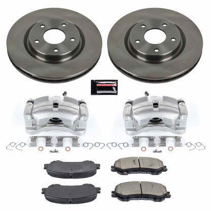 PowerStop Power Stop 14-19 Nissan Rogue Front Autospecialty Brake Kit w/Calipers KCOE7036A