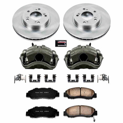 PowerStop Power Stop 97-01 Acura Integra Front Autospecialty Brake Kit w/Calipers KCOE704