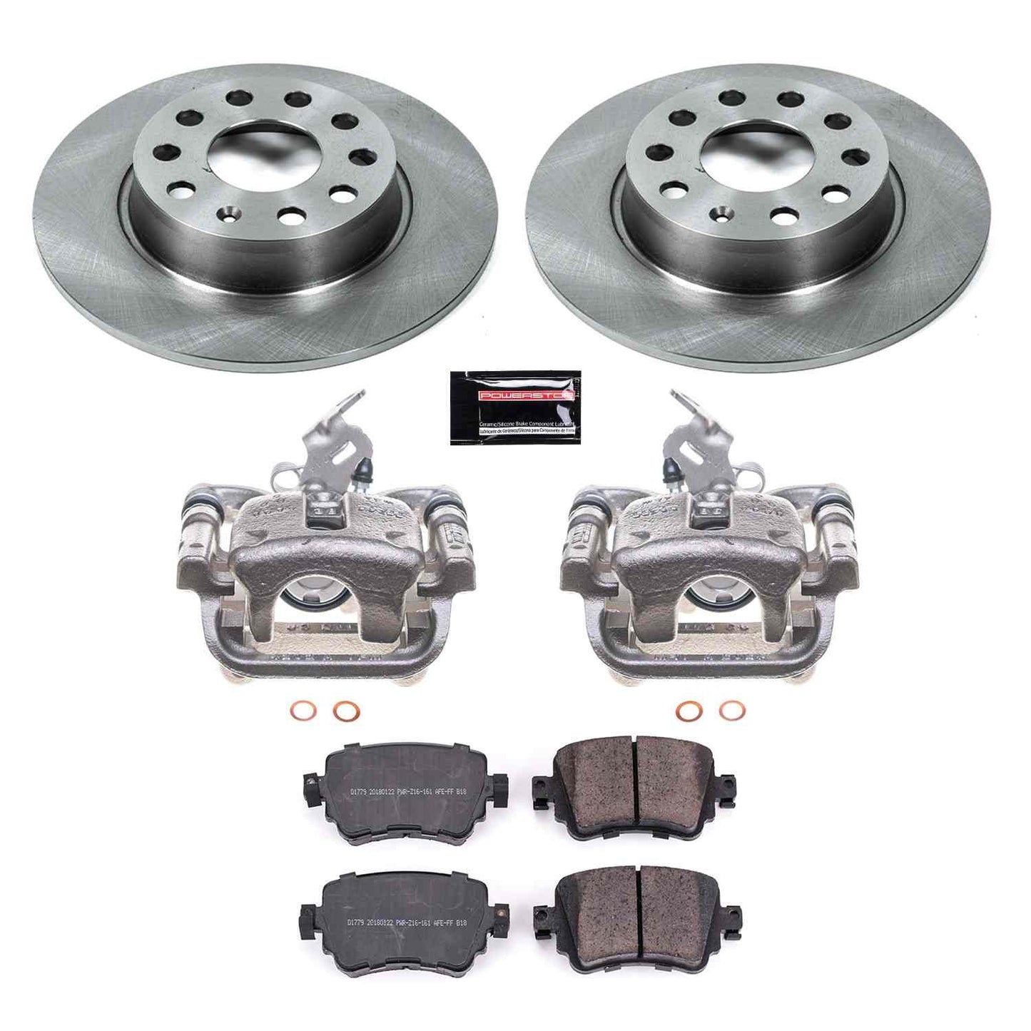 PowerStop Power Stop 18-15 Volkswagen GTI Rear Autospecialty Brake Kit w/Calipers KCOE7053