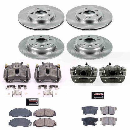 PowerStop Power Stop 96-98 Acura RL Autospecialty Kit w/ Calipers - Front and Rear KCOE705A