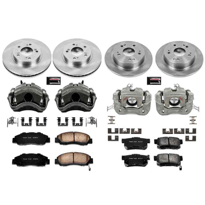PowerStop Power Stop 97-01 Honda Prelude Autospecialty Kit w/ Calipers - Front and Rear KCOE706