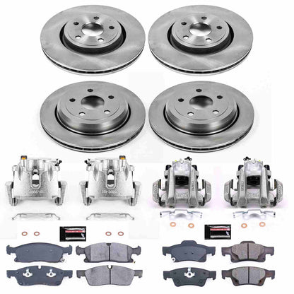 PowerStop Power Stop 16-19 Jeep Grand Cherokee Autospecialty Kit w/ Calipers - Front and Rear KCOE7136