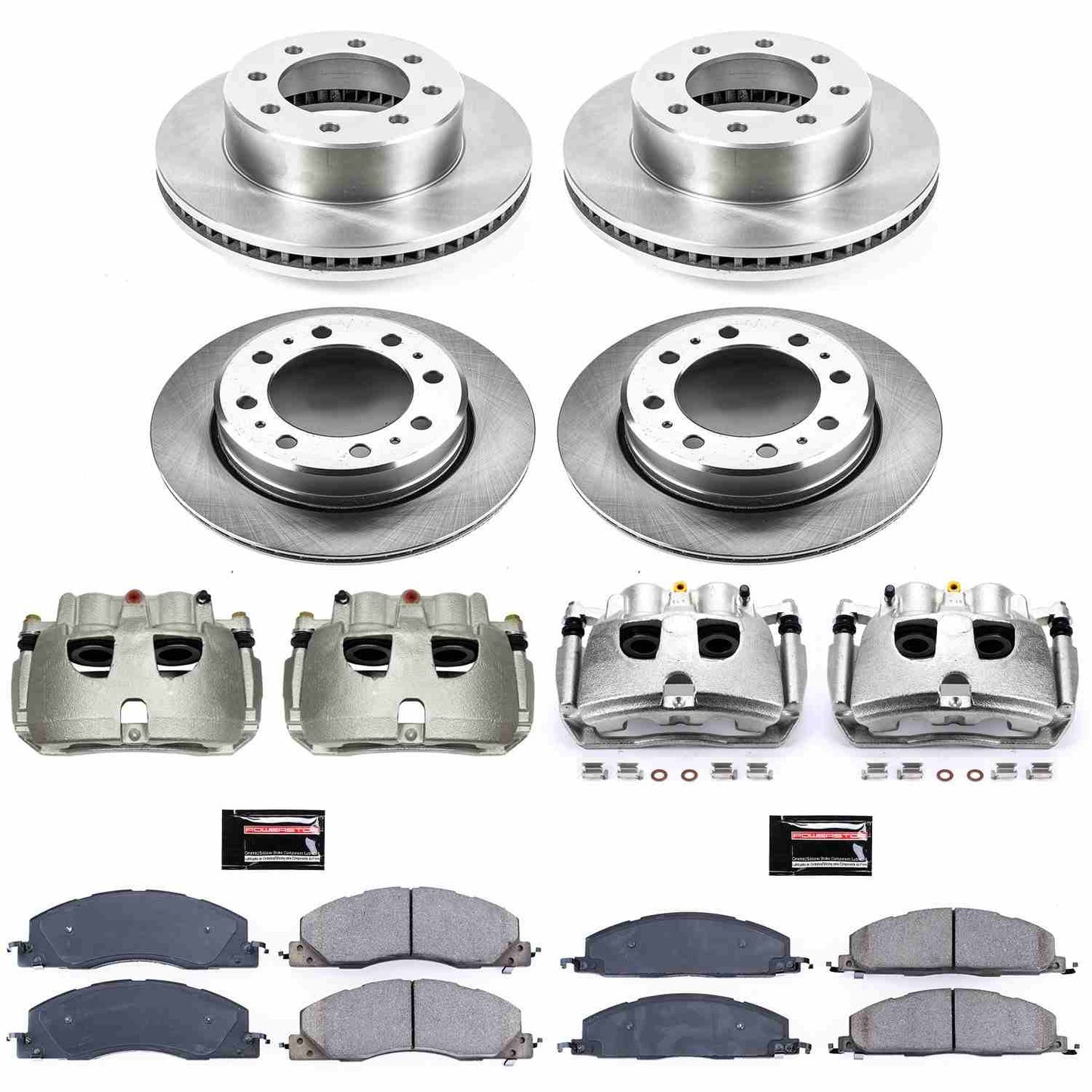 PowerStop Power Stop 13-18 Ram 3500 Autospecialty Kit w/ Calipers - Front and Rear KCOE7141