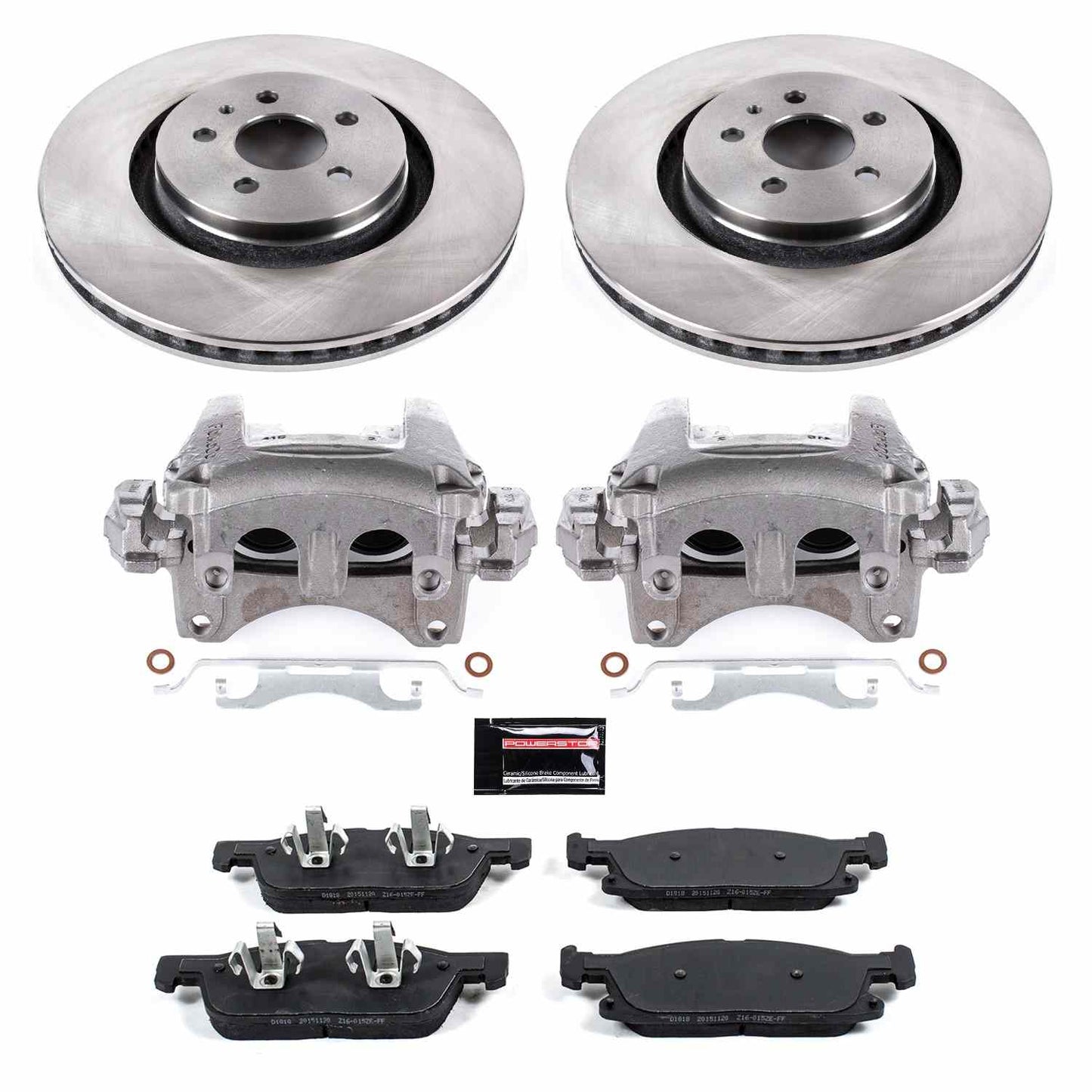 PowerStop Power Stop 15-19 Ford Edge Front Autospecialty Brake Kit w/Calipers KCOE7143