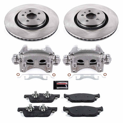 PowerStop Power Stop 15-19 Ford Edge Front Autospecialty Brake Kit w/Calipers KCOE7143