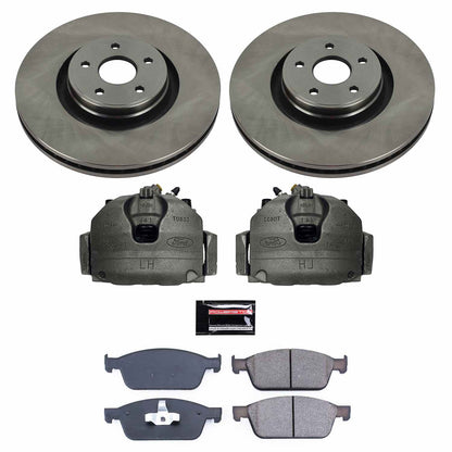 PowerStop Power Stop 13-14 Ford Focus Front Autospecialty Brake Kit w/Calipers KCOE7146