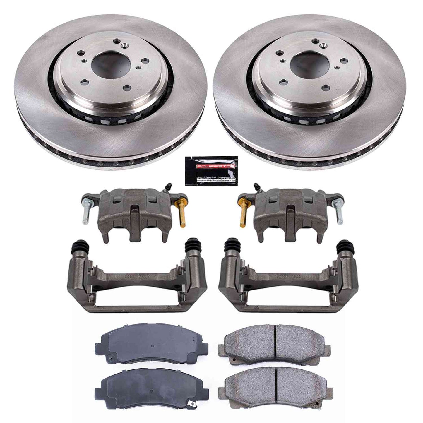 PowerStop Power Stop 15-19 Acura TLX Front Autospecialty Brake Kit w/Calipers KCOE7214