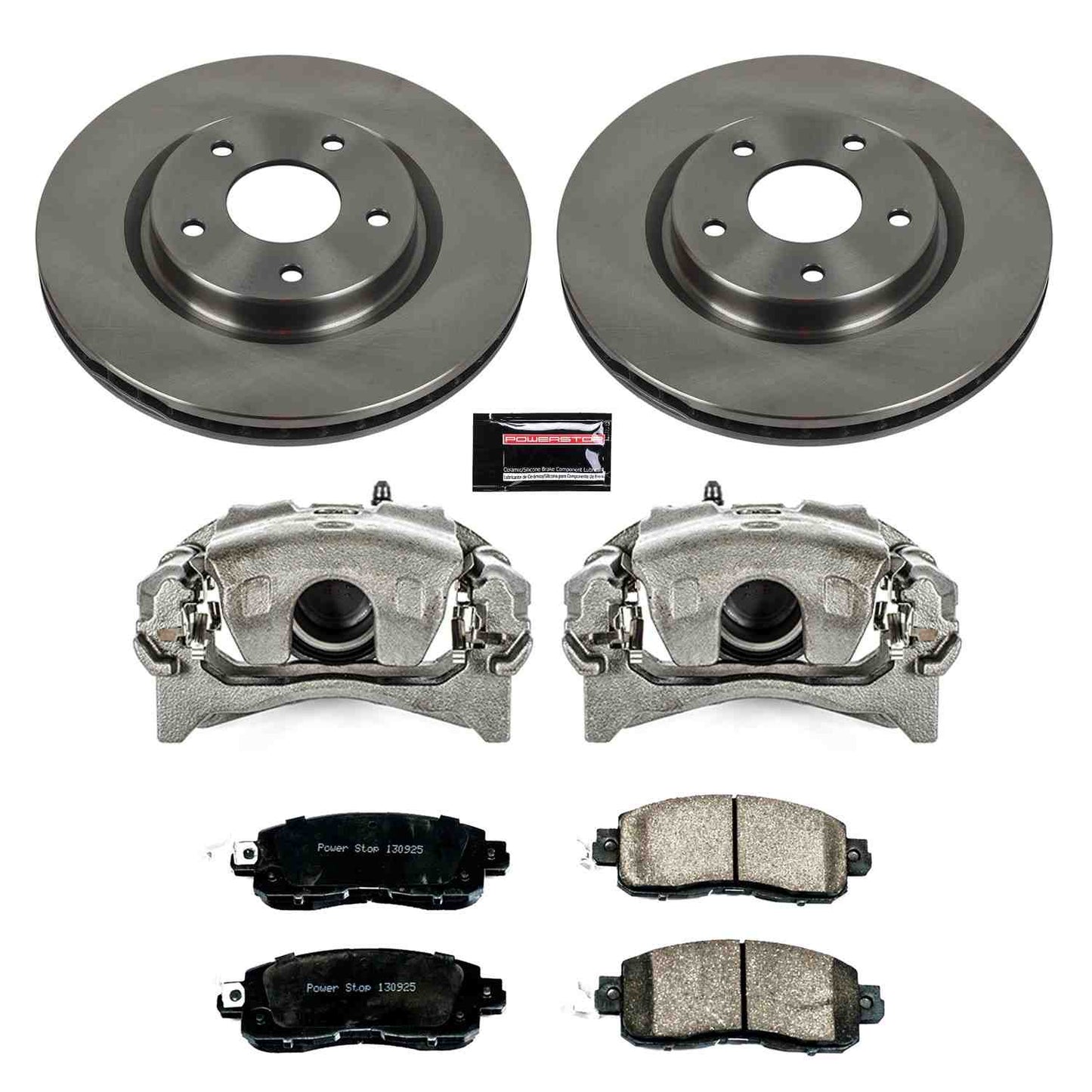 PowerStop Power Stop 14-17 Nissan Leaf Front Autospecialty Brake Kit w/Calipers KCOE7215