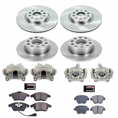 PowerStop Power Stop 13-17 Volkswagen Beetle Autospecialty Kit w/ Calipers - Front and Rear KCOE7280