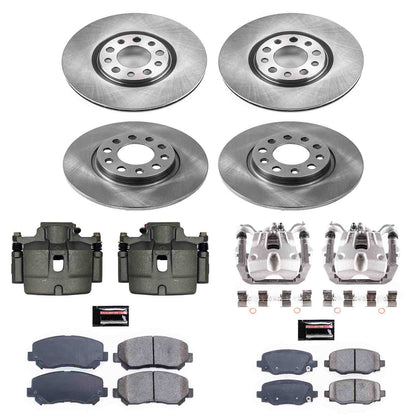 PowerStop Power Stop 15-17 Chrysler 200 Autospecialty Kit w/ Calipers - Front and Rear KCOE7288