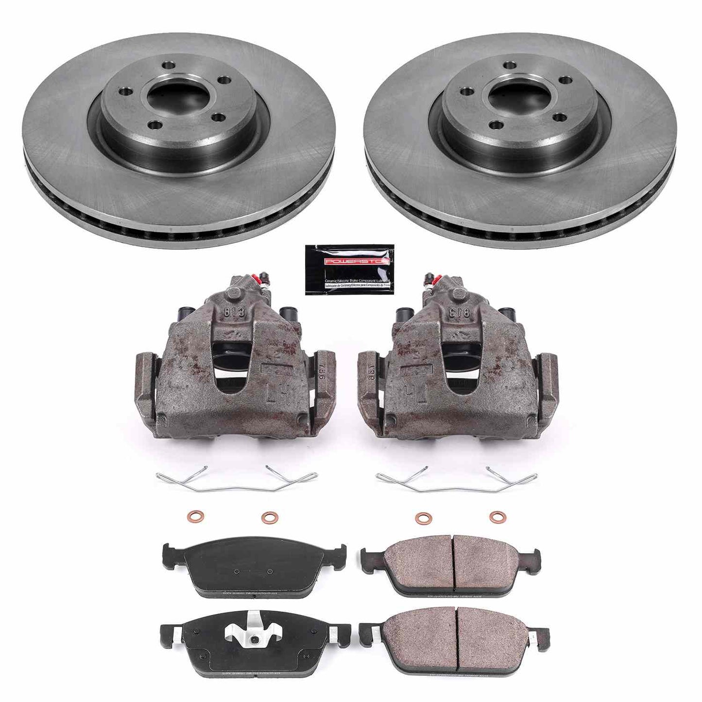 PowerStop Power Stop 17-18 Ford Escape Front Autospecialty Brake Kit w/Calipers KCOE7338