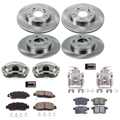 PowerStop Power Stop 16-17 Honda Accord Autospecialty Kit w/ Calipers - Front and Rear KCOE7346