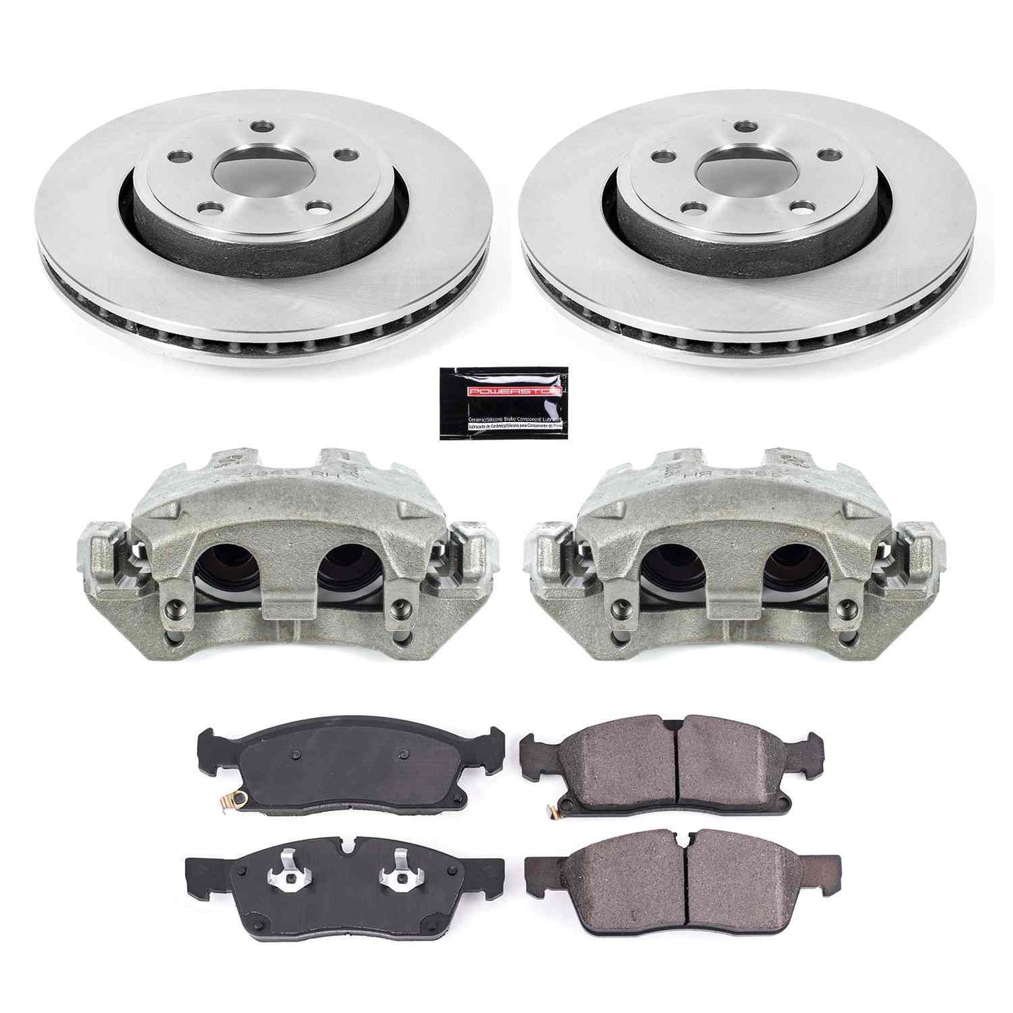 PowerStop Power Stop 17-19 Jeep Grand Cherokee Front Autospecialty Brake Kit w/Calipers KCOE7412