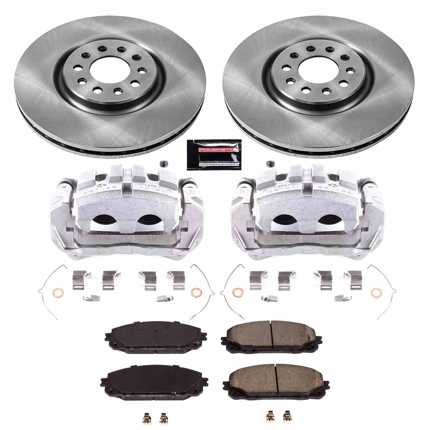 PowerStop Power Stop 17-19 Jeep Cherokee Front Autospecialty Brake Kit w/Calipers KCOE7414