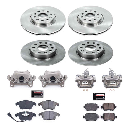 PowerStop Power Stop 18-15 Volkswagen Passat Autospecialty Kit w/ Calipers - Front and Rear KCOE7501