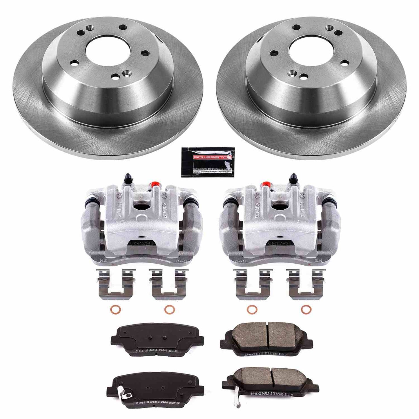 PowerStop Power Stop 10-12 Hyundai Santa Fe Rear Autospecialty Brake Kit w/Calipers KCOE7507