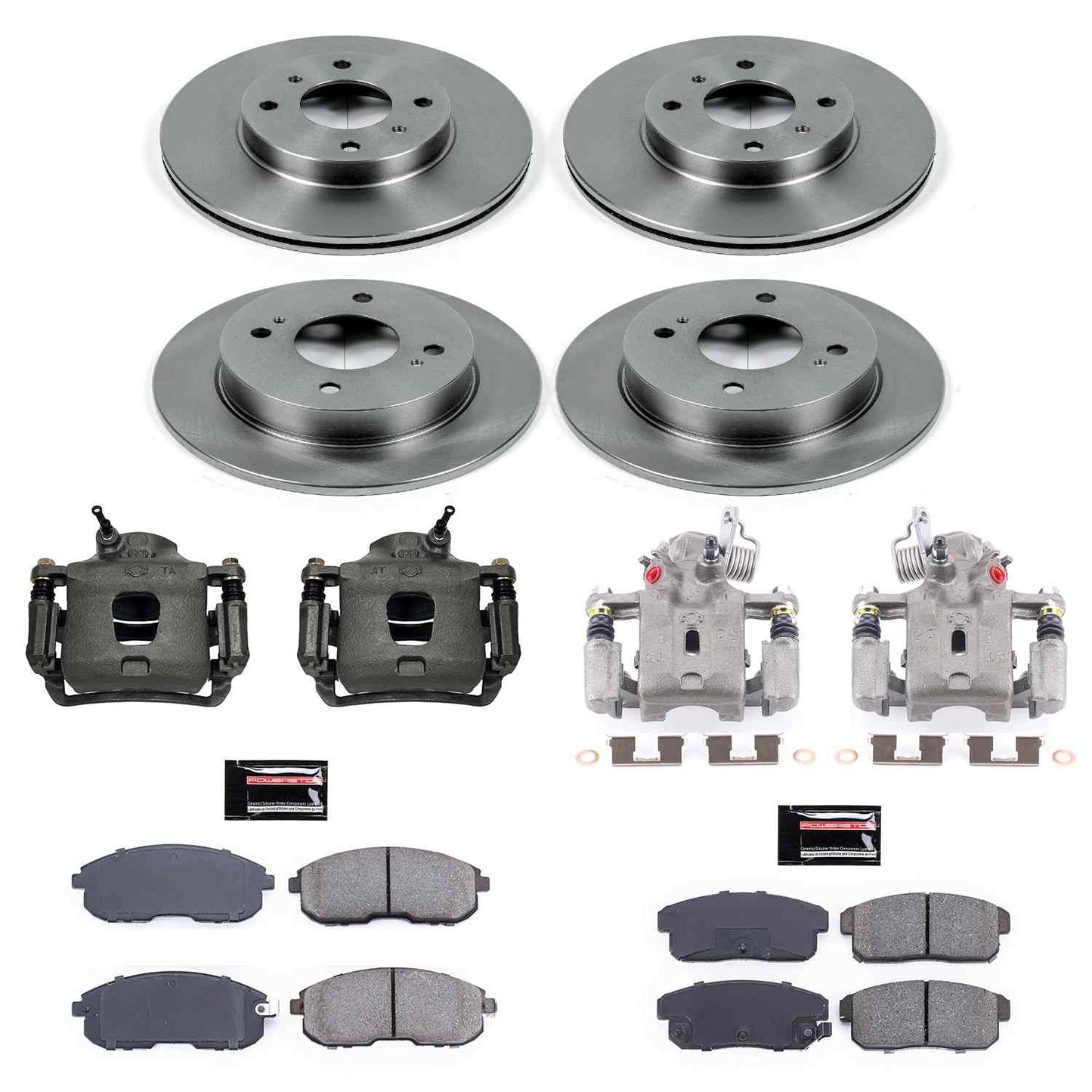 PowerStop Power Stop 01-02 Infiniti G20 Autospecialty Kit w/ Calipers - Front and Rear KCOE751