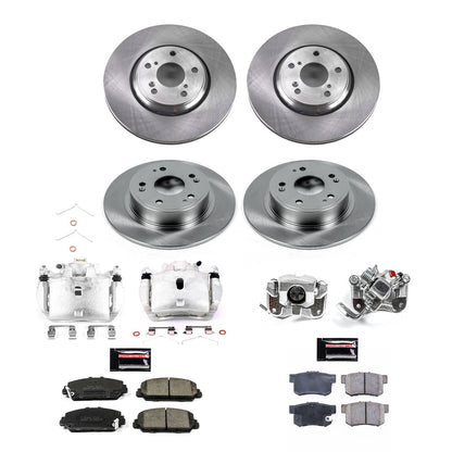 PowerStop Power Stop 17-18 Acura ILX Front & Rear Autospecialty Kit w/Calipers KCOE7529