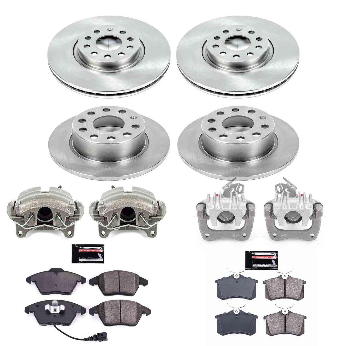 PowerStop Power Stop 2013 Audi A3 Autospecialty Kit w/ Calipers - Front and Rear KCOE7530