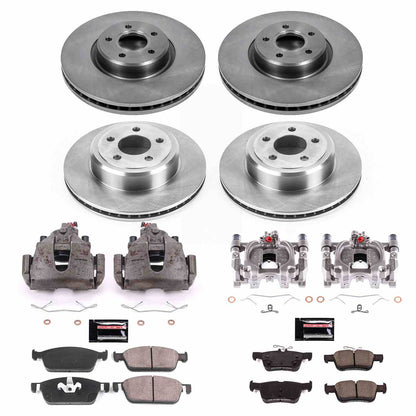 PowerStop Power Stop 17-18 Ford Escape Autospecialty Kit w/ Calipers - Front and Rear KCOE7569