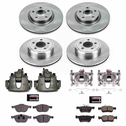 PowerStop Power Stop 17-19 Ford Escape Autospecialty Kit w/ Calipers - Front and Rear KCOE7571