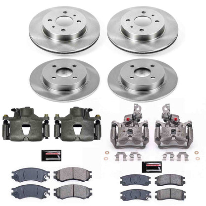 PowerStop Power Stop 91-92 Saturn SC Autospecialty Kit w/ Calipers - Front and Rear KCOE7630