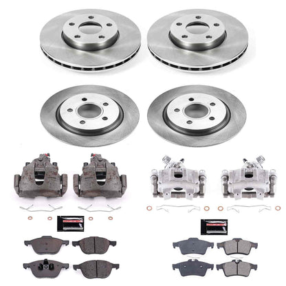PowerStop Power Stop 12-13 Volvo C30 Autospecialty Kit w/ Calipers - Front and Rear KCOE7635