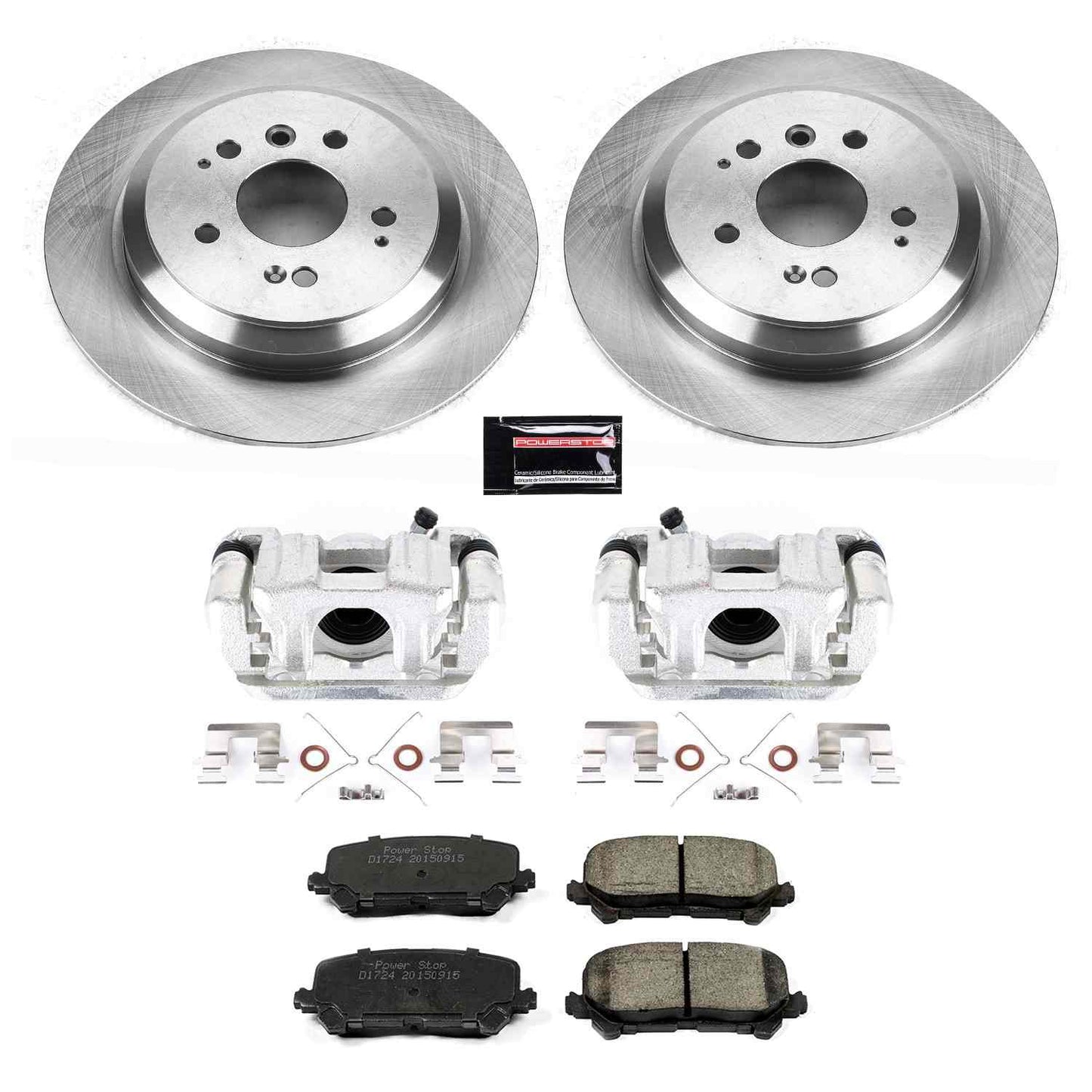PowerStop Power Stop 16-19 Honda Pilot Rear Autospecialty Brake Kit w/Calipers KCOE7727