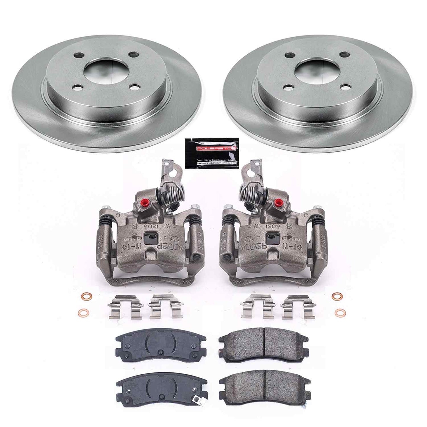 PowerStop Power Stop 91-92 Saturn SC Rear Autospecialty Brake Kit w/Calipers KCOE7752