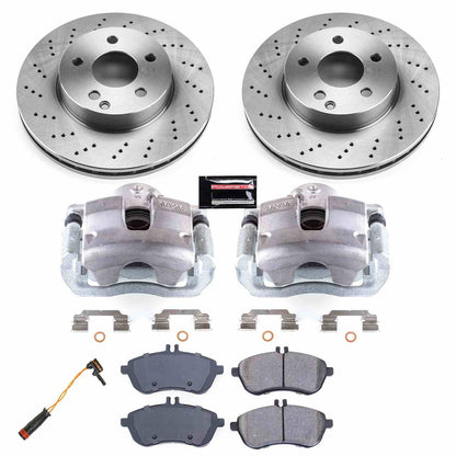 PowerStop Power Stop 12-16 Mercedes-Benz C250 Front Autospecialty Brake Kit w/Calipers KCOE7766