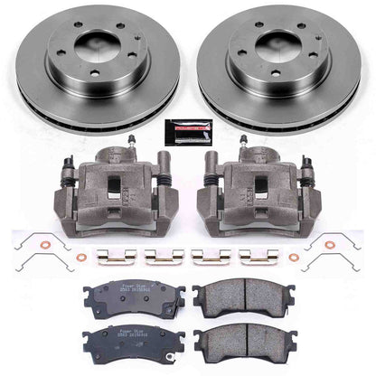 PowerStop Power Stop 93-97 Ford Probe Front Autospecialty Brake Kit w/Calipers KCOE782