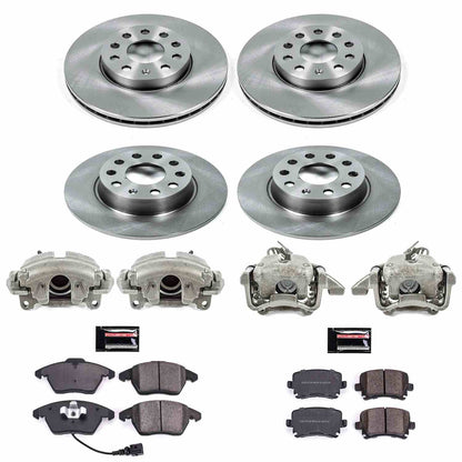 PowerStop Power Stop 2010 Volkswagen Golf Autospecialty Kit w/ Calipers - Front and Rear KCOE7837
